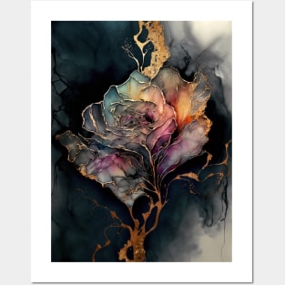 Dried Rose - Abstract Alcohol Ink Resin Art Posters and Art